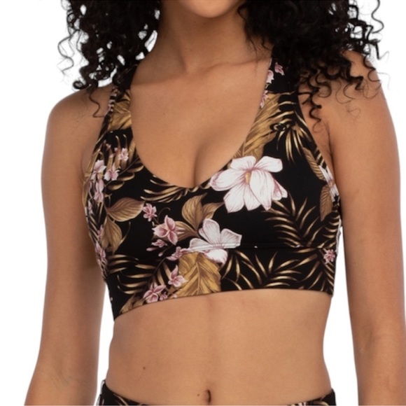 RIP Curl Playa Bella Floral Crop Sports Bra NWT Women’s Size X-Small